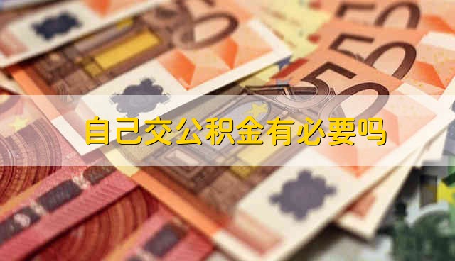 自己交公积金有必要吗 住房公积金特点