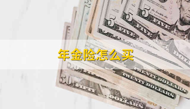 年金险怎么买 年金险如何购买