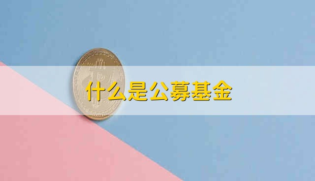 什么是公募基金 公募基金是什么意思