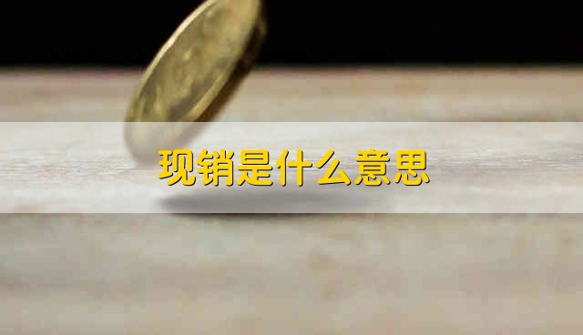 现销是什么意思 现销是指什么