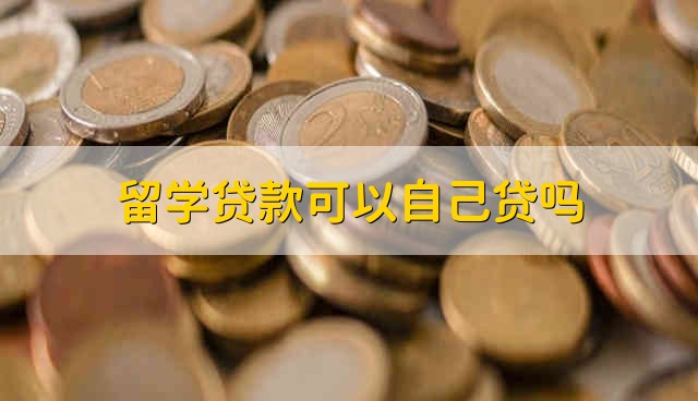 留学贷款可以自己贷吗 留学贷款能不能自己贷