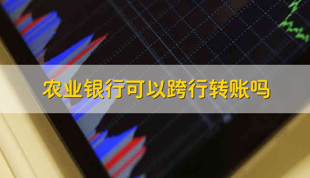 农业银行可以跨行转账吗 农行支持跨行转账吗