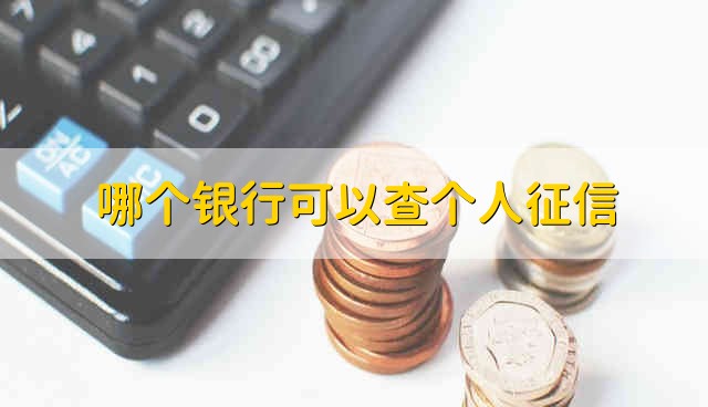 哪个银行可以查个人征信 查个人征信可以到哪个银行