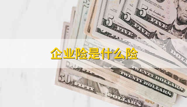 企业险是什么险 有五种类型