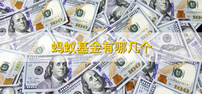 蚂蚁基金有哪几个 基金能提前取吗